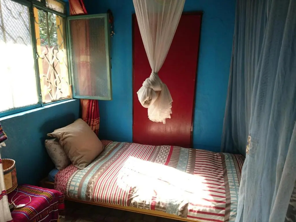 觀景標準雙人房，配有雙人床