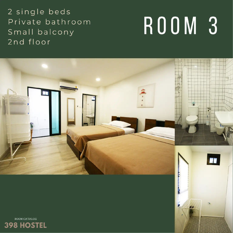 Standard Double room with balcony (twin beds)
