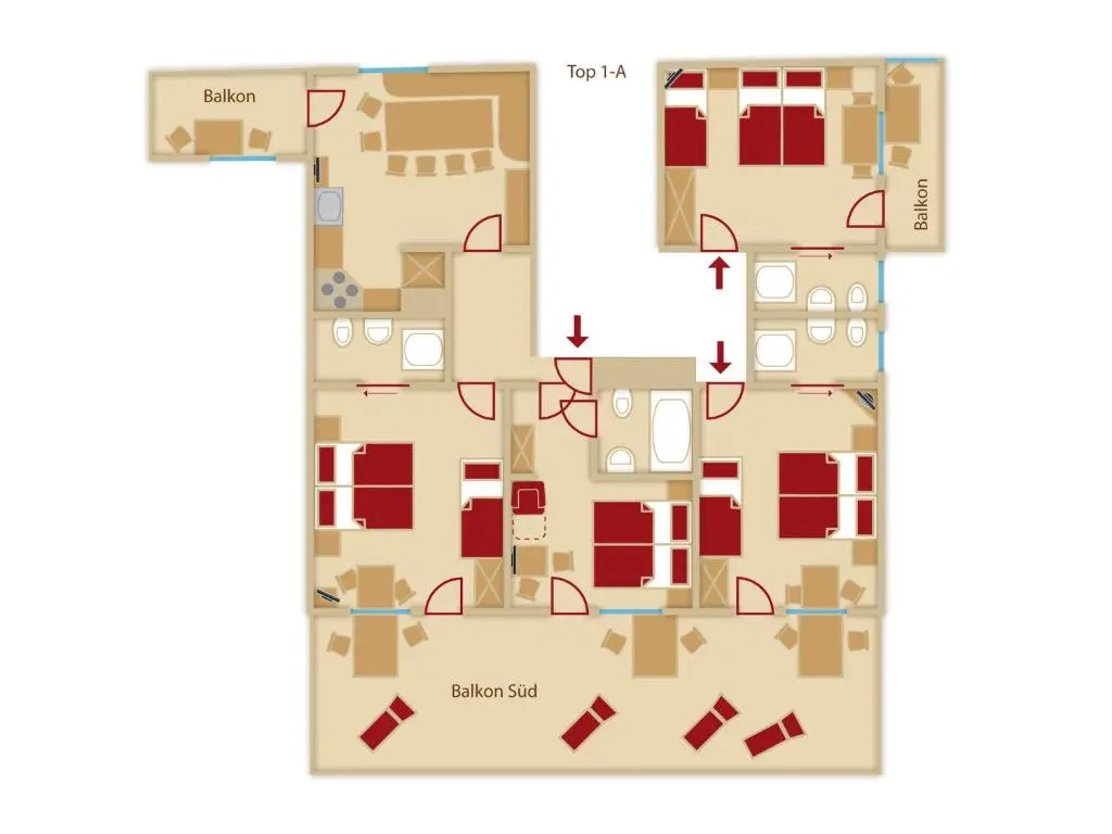 4 Bedrooms Apartment