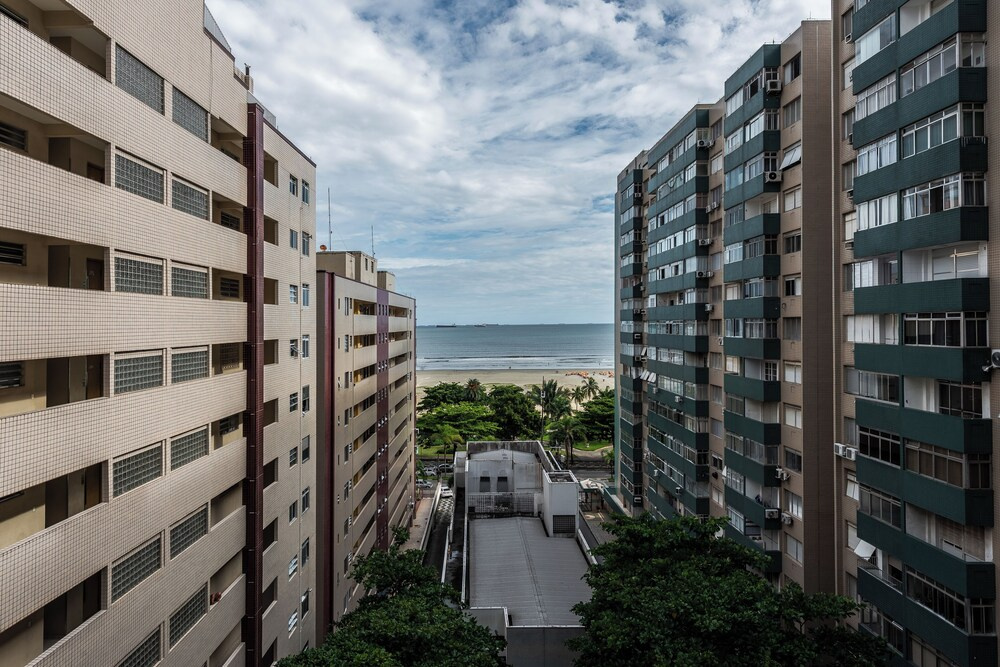 Stay Home Luxo | 1min Praia Gonzaga | Rooftop, Piscina, Sauna & Gym