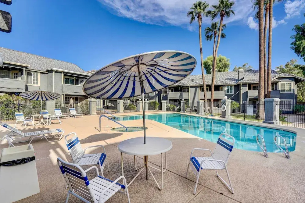 Balcony & Pool Access: Quiet West Chandler Condo