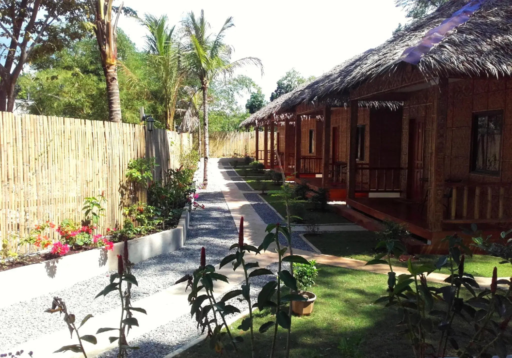 花園景標準雙人房，配備雙人床