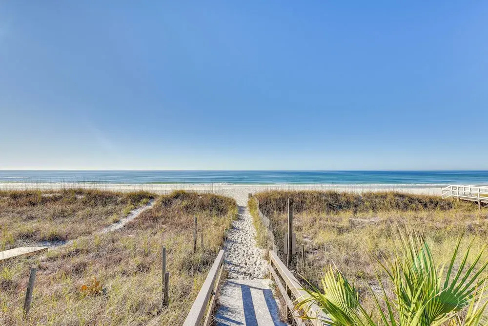 Walk to Gulf: Tranquil Home w/ Yard in Pcb!