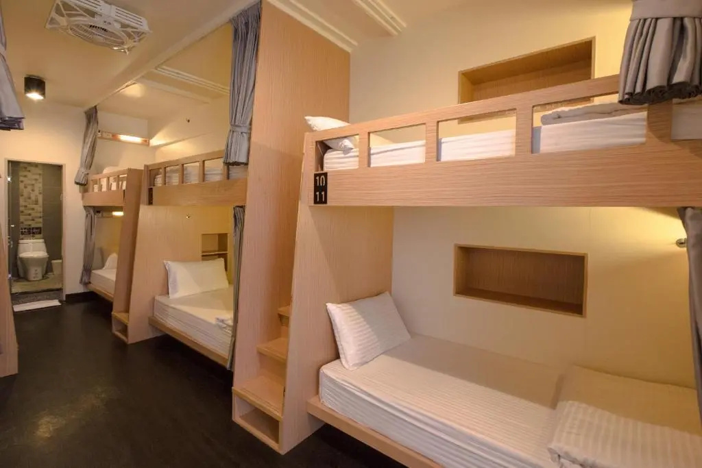 Bed in Dorm with balcony