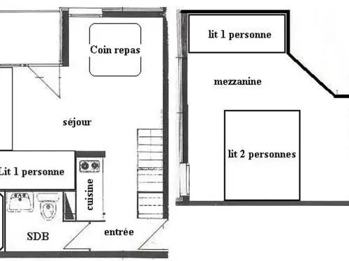 Apartment Duplex 5 personnes au pied des pistes et proche des commerces
