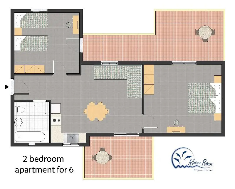 Matina Pefkos Aparthotel - Chambres