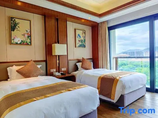 Семейный люкс с 3 комнатами с видом на море в Jinghai Hotel & Resort