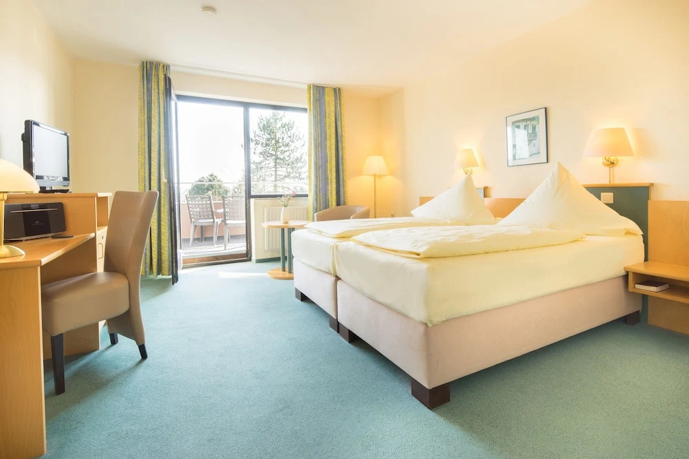 Comfort Double room with balcony and with garden view (full double bed)