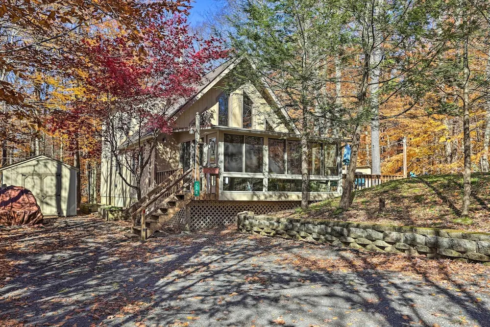 1 Mi to Arrowhead Lake: Pocono Home w/ Fire Pit