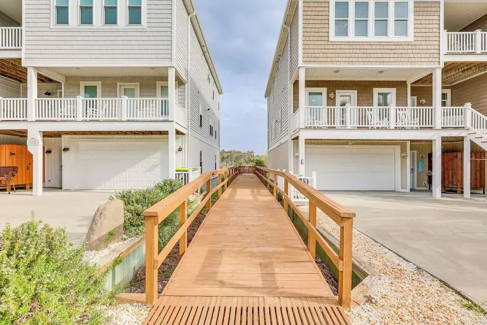 Steps to Beach: Gem w/ Views & Dock in Oak Island