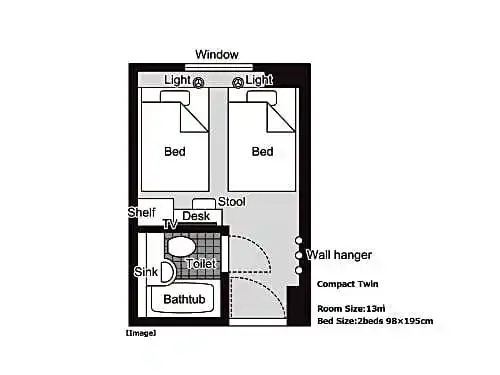 Osaka Umeda OS hotel - Chambres