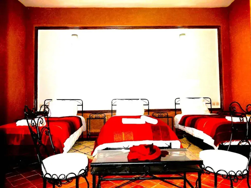 Comfort room with land view