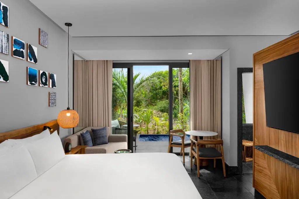 Double room with ocean view (full double bed)