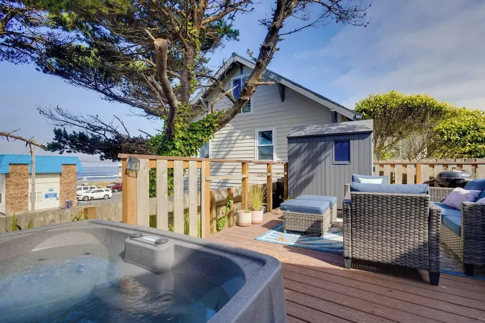 Walk to Shore: Rockaway Beach Retreat w/ Hot Tub!