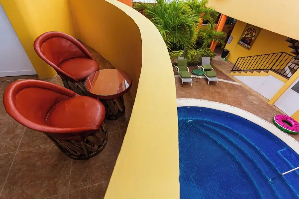 1 Bedroom Standard Double room with balcony and with pool view (full double bed)