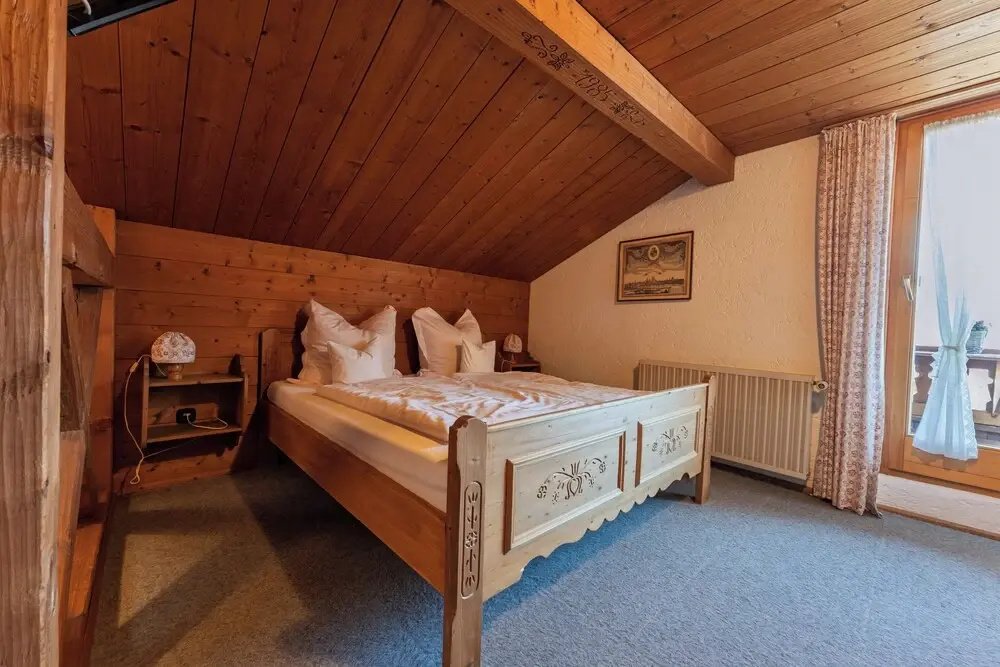 Standard Double Family room with balcony and with mountain view (full double bed)