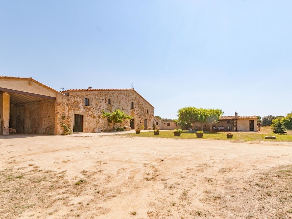 Catalan Farmhouse With Round Pool in the Middle of Forest