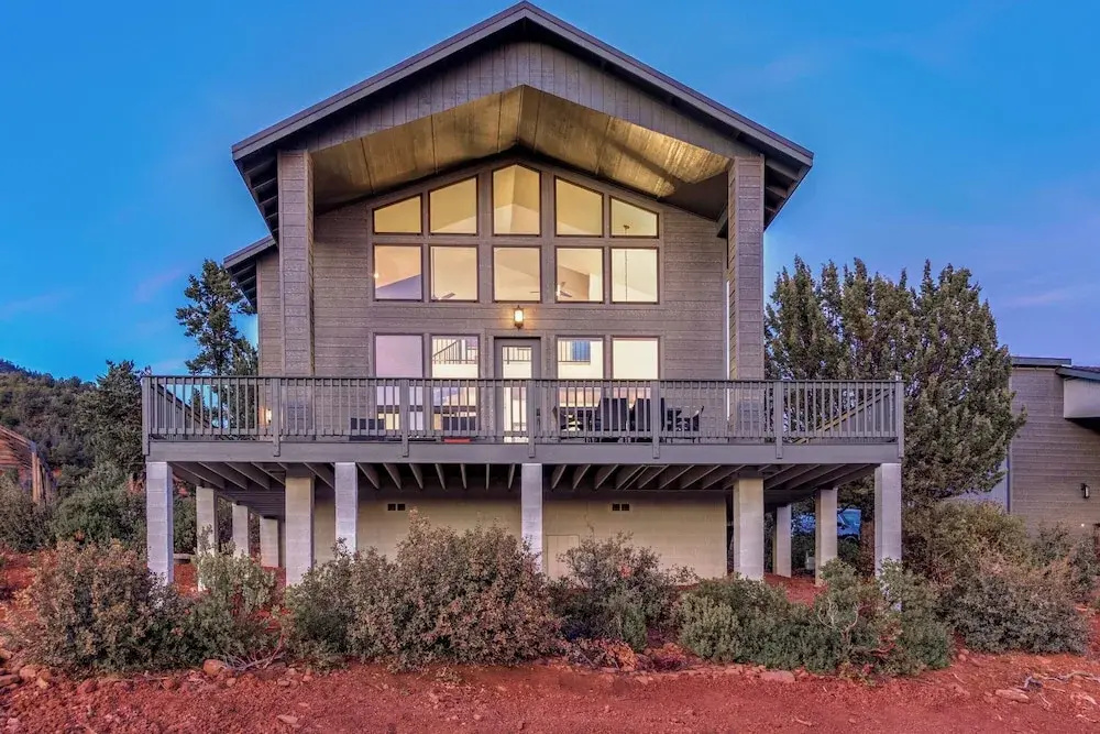 Modern Pine Retreat w/ Deck & Stunning Views!
