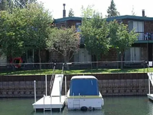 Private Boat Dock in Tahoe Keys by RedAwning
