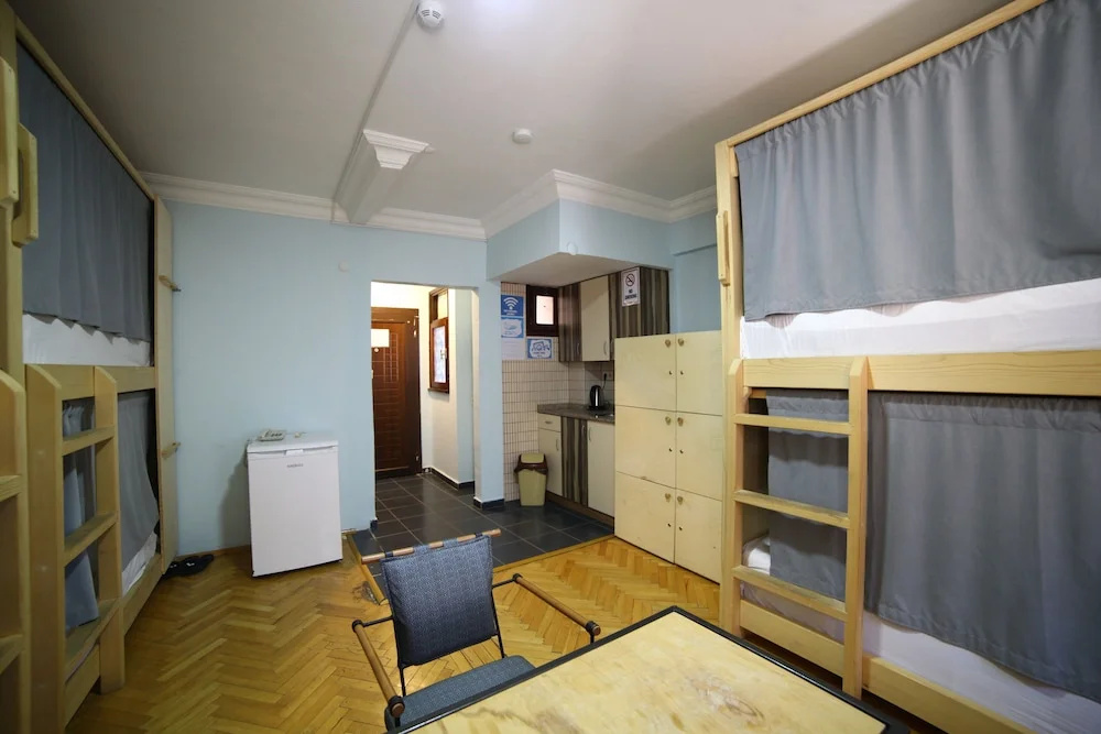 Bed in Dorm with garden view
