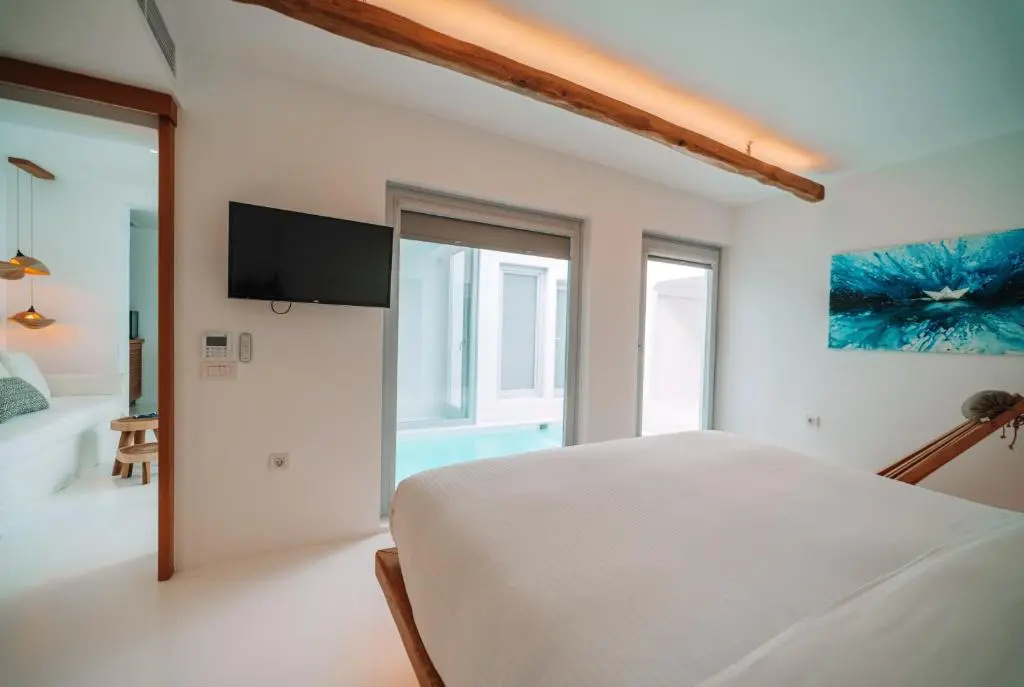 3 bedrooms villa with sea view private pool and jacuzzi at Megalochori 5 km away from the beach