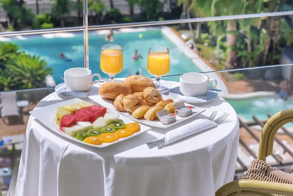 Classic Double room with balcony and with pool view (full double bed)