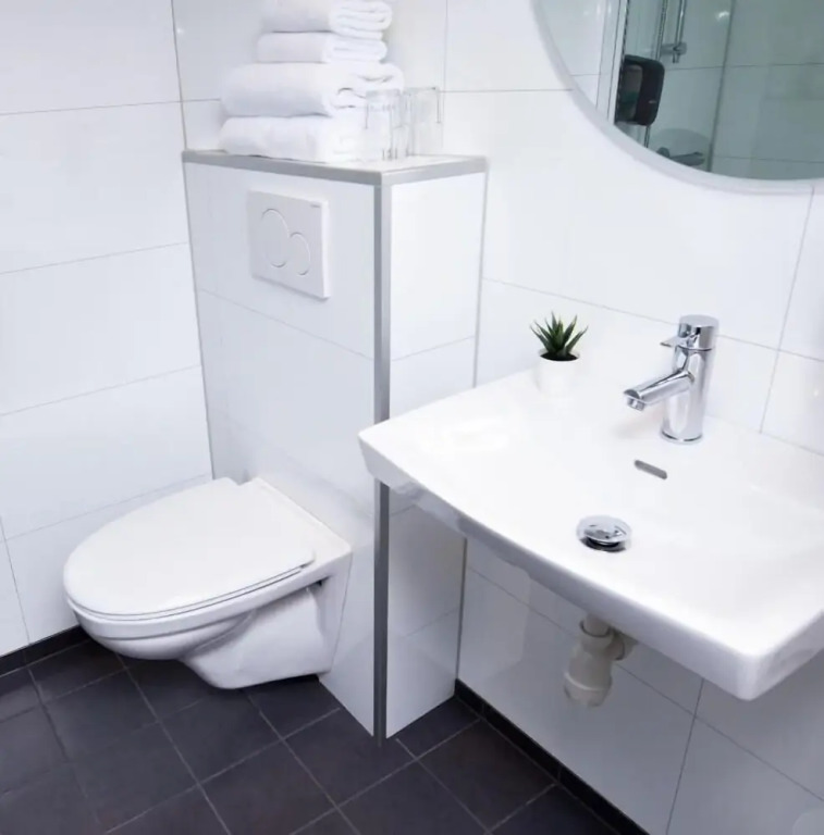 標準雙人房，庭院景觀，雙人床