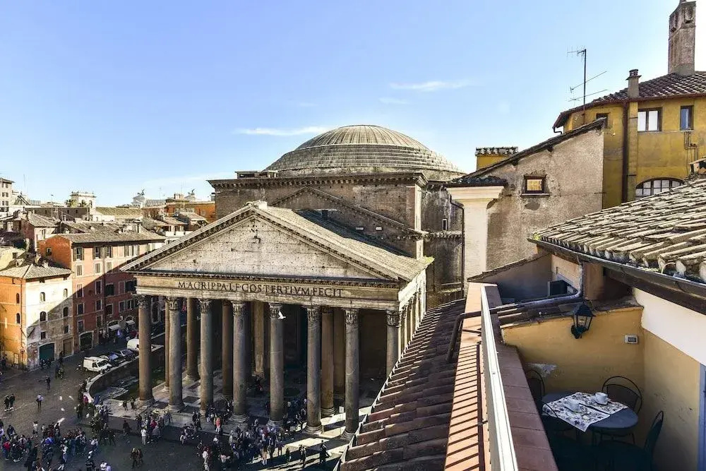 Pantheon View from Terrace Apartment