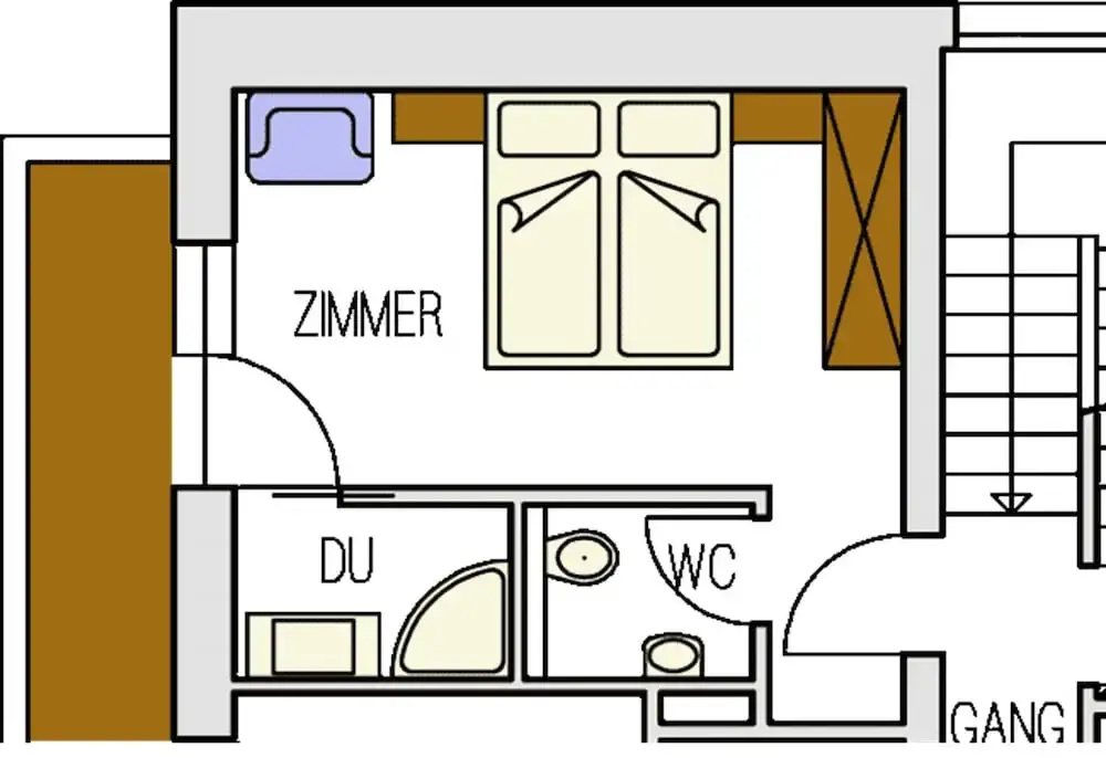 Comfort Double room with balcony and with mountain view (full double bed)