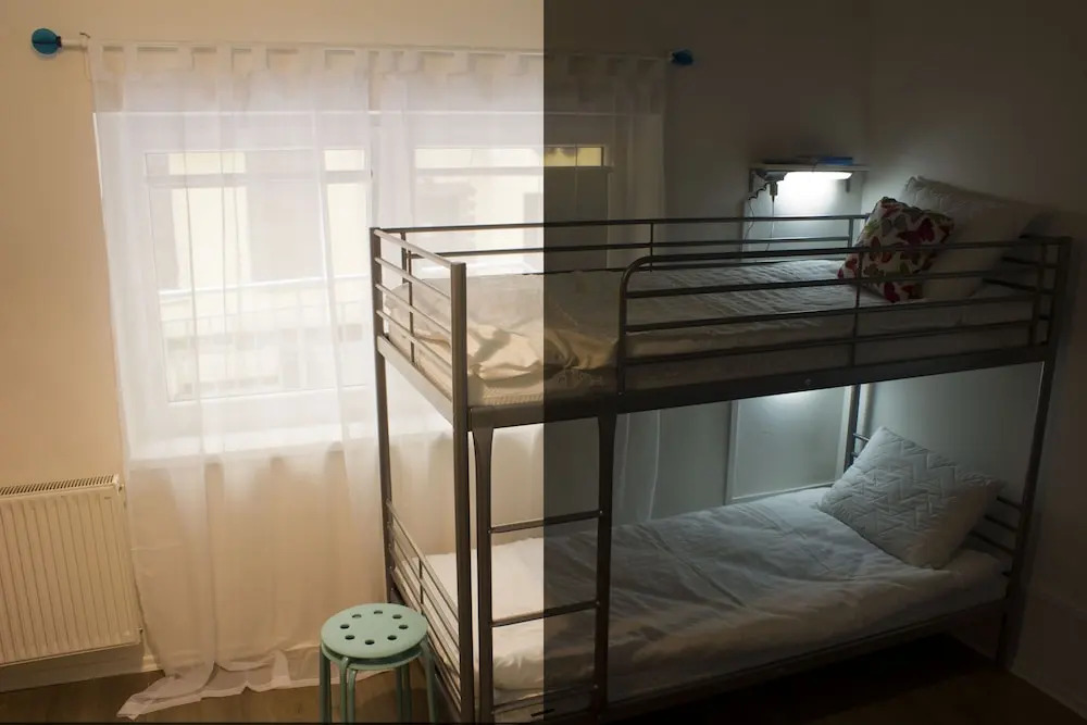 Кровать в общем номере в Warsaw Downtown Hostel