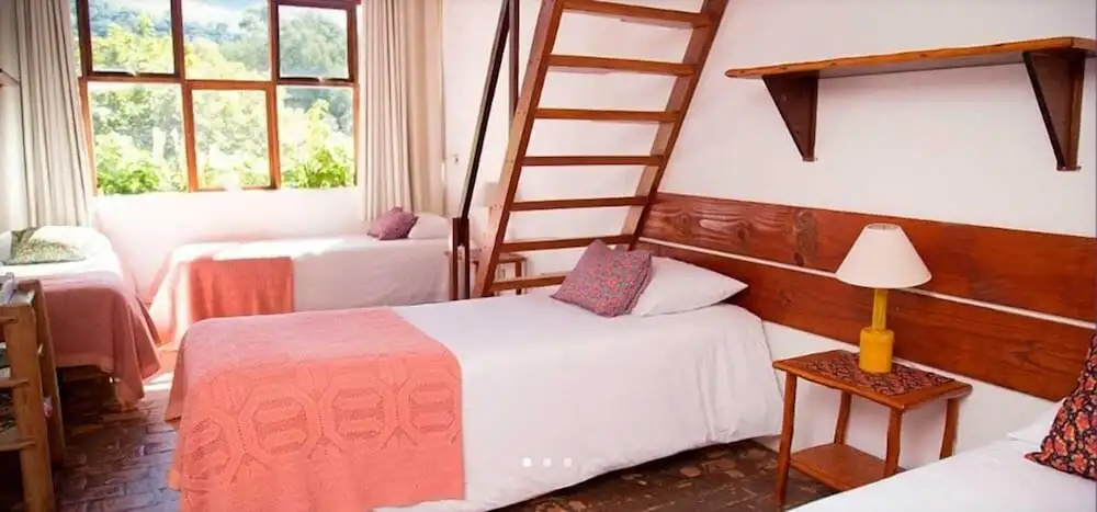 Bed in Dorm with balcony