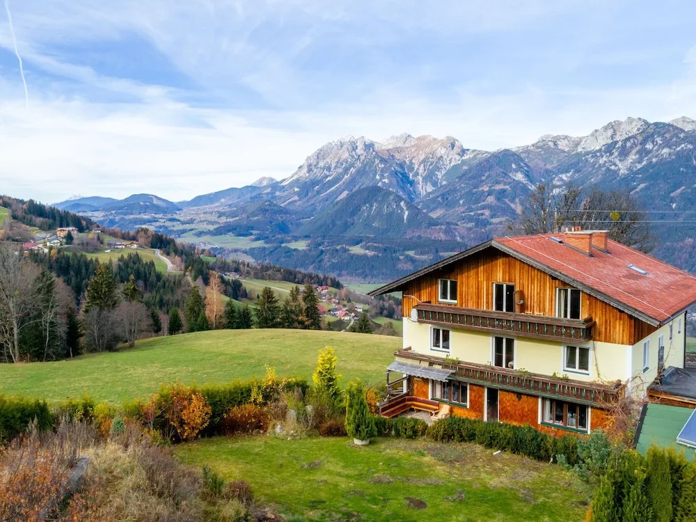 Mansion in Haus im Ennstal With Terrace,garden,balcony, Pond