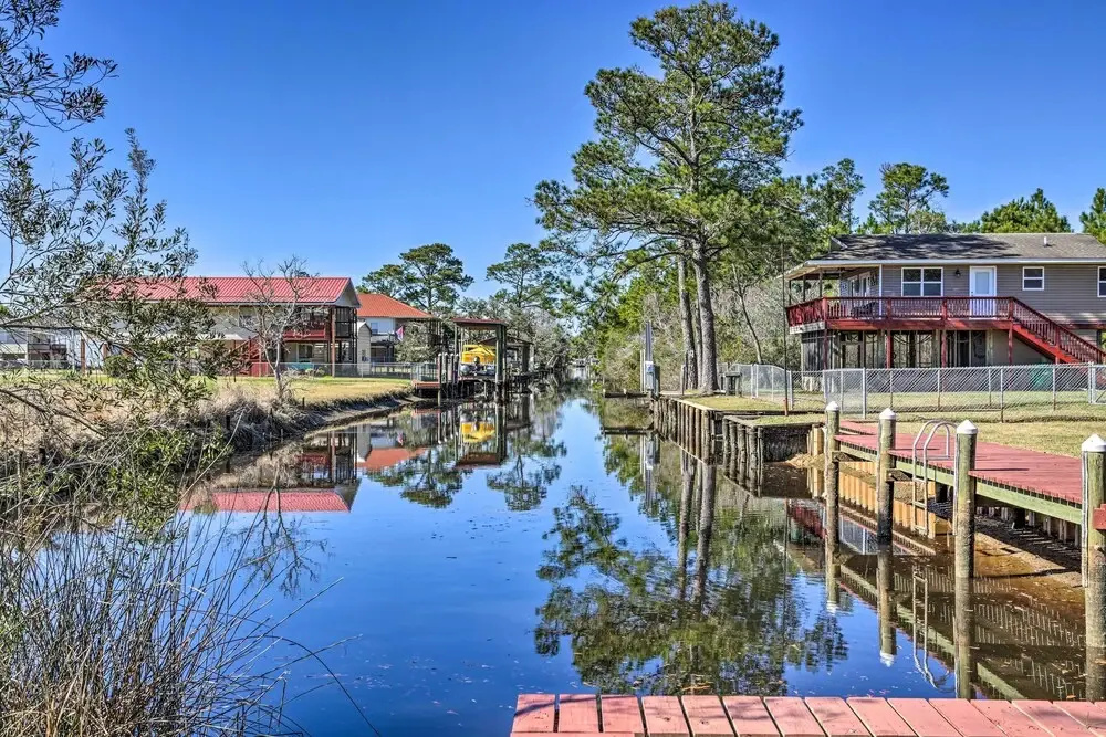 Waterfront Bay St Louis Oasis w/ Deck & Dock!