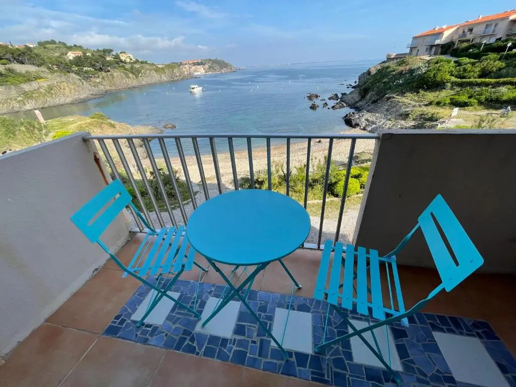 AZUR-Les pieds dans l'eau-Vue sur Mer et Clocher de Collioure en toile de fond - WIFI - PARKING