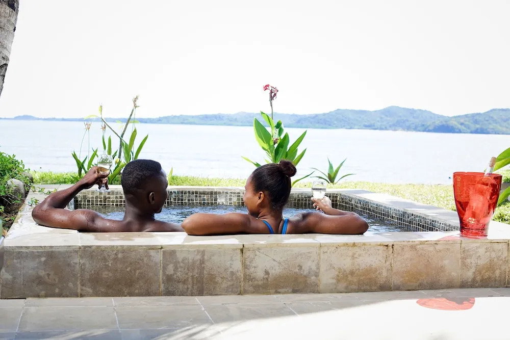 雙人床的豪華四人套房兩臥室別墅