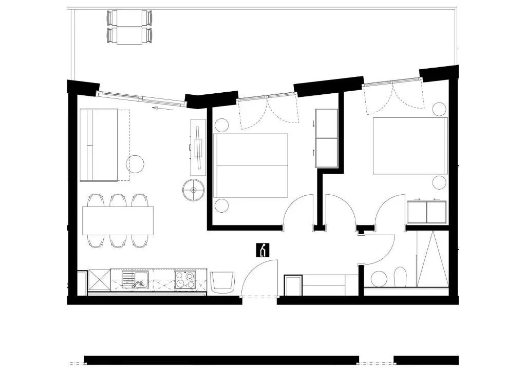 2 Bedrooms Apartment with balcony