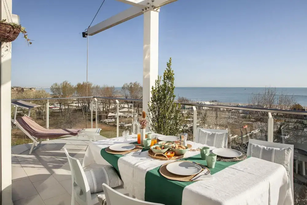 Семейный номер Standard Пентхаус с 2 комнатами с видом на море в Residence Sunrise Cesenatico