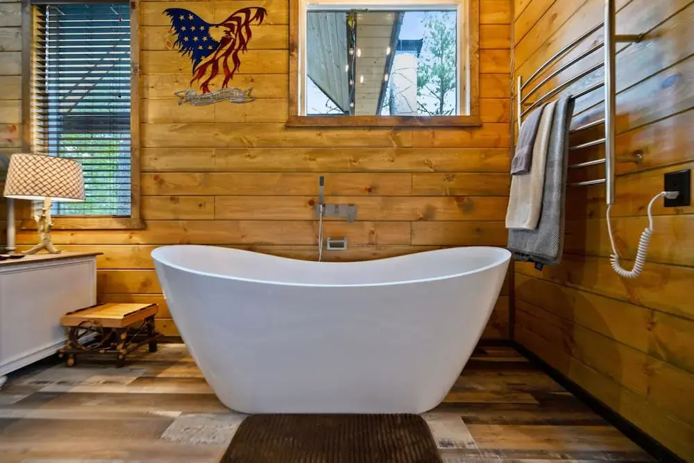 The Adirondack Hottub Shuffleboard Fireplace Foosball Table Arcade