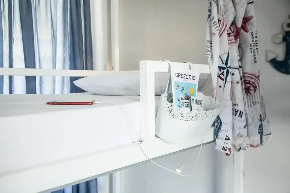 Bed in Dorm with balcony