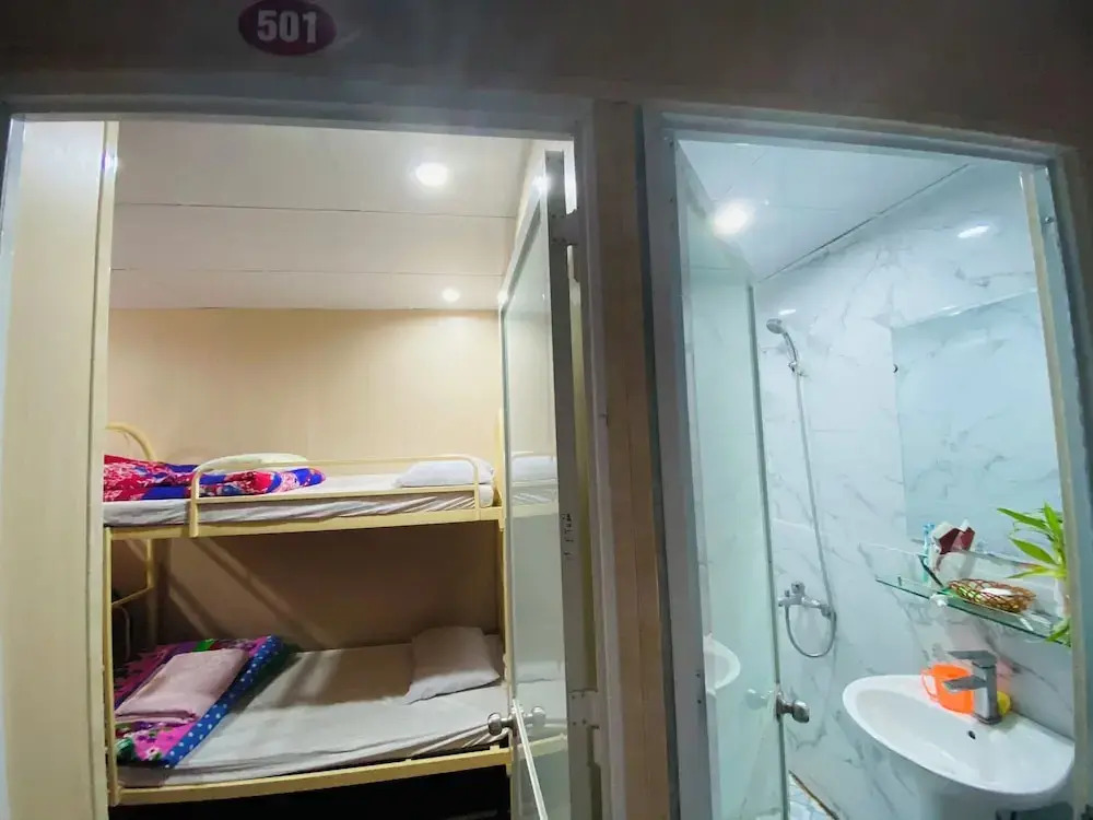 Кровать в общем номере в Haiphong Backpacker Hostel