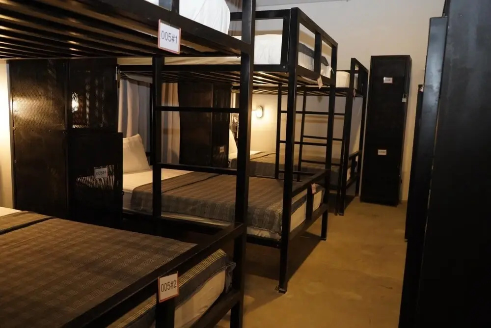 Bed in Dorm (female dorm) with balcony
