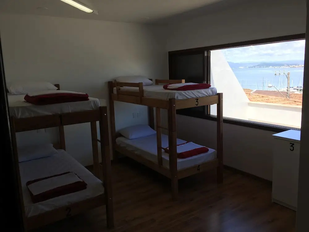 Bed in Dorm (female dorm) with balcony