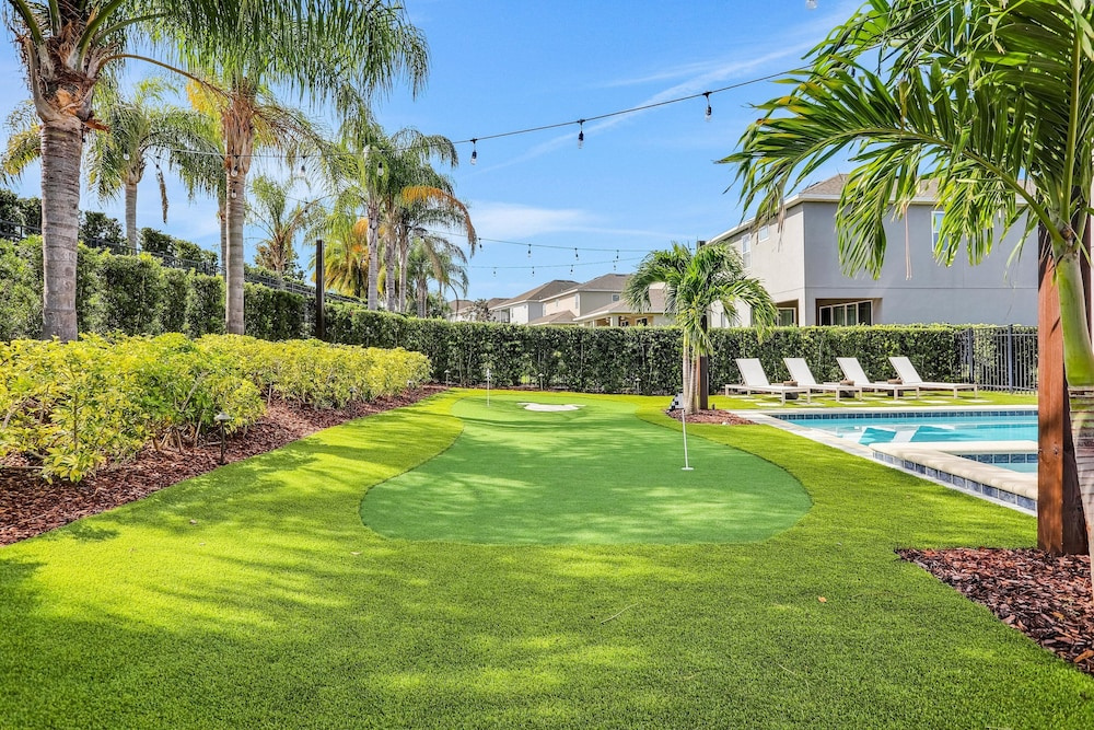 Dog-friendly Getaway With Private Pool + Spa, Putting Green, Patio, & Game Room