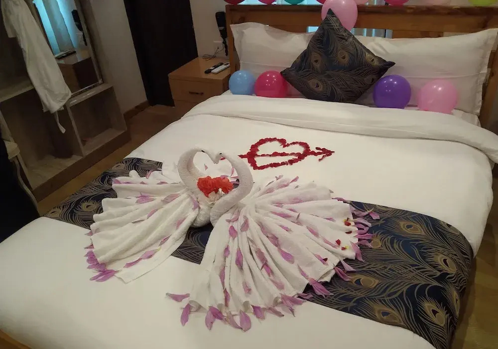 Deluxe Double room with balcony and with land view (full double bed)