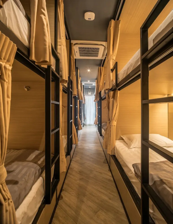 Bed in Dorm with balcony