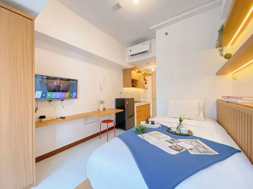 Minimalist And Comfort Studio Apartment Tokyo Riverside Pik 2