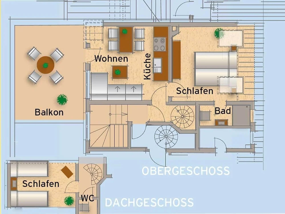 Apartment with balcony and with sea view