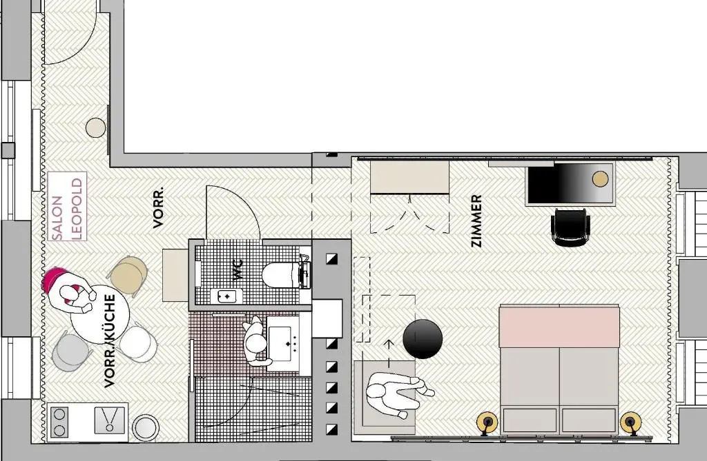 Apartment with garden view