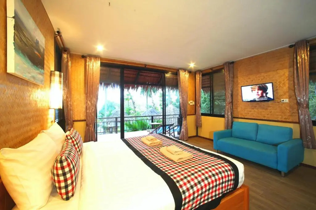 Double room with ocean view (full double bed)
