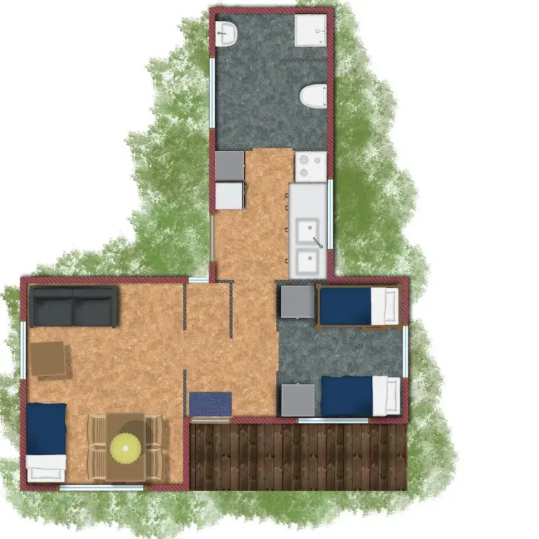1 Bedroom Classic Cottage with lake view
